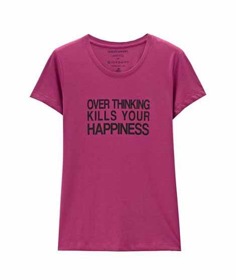 Giordano Women's Message Print T-Shirt (0539720166)