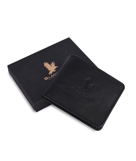 Blackbird Leathers Handmade Bifold Leather Wallet For Men Black