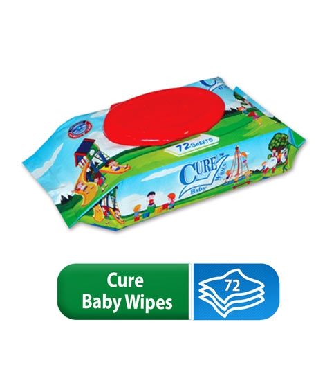 Mtek Hygiene Cure Baby Wipes - 72 Pcs