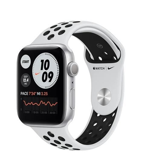 Apple iWatch Series 6 40mm Silver Aluminum Case With White/Black Nike Sport Band - GPS