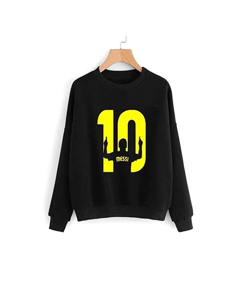 AMV Apparels Messi 10 Printed Sweat Shirt For Unisex (0107)