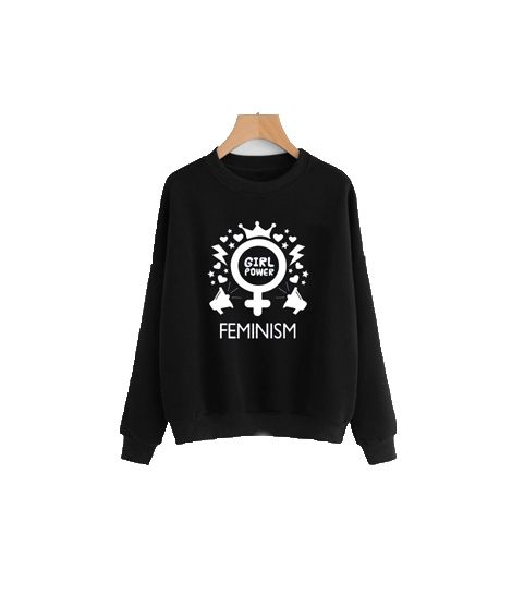 AMV Girl Power Feminism Printed Sweatshirt For Women