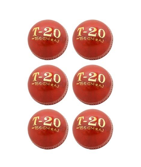 Asaan Buy T-20 Cricket Hard Ball Red Pack Of 6 (SP-570)