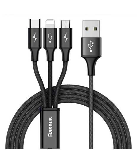 Baseus Rapid Series 3-In-1 Charging Cable (CAMLT-SU01)