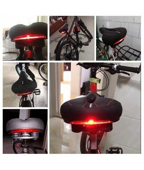 Bicycle Store Gel Saddle With Tail Light