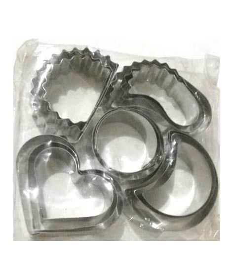 G-Mart 4 Shapes Cookie Cutter - Silver