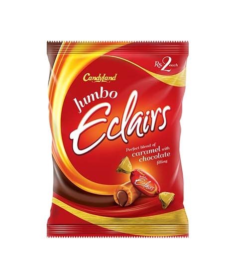 Candyland Jumbo Eclairs Toffee Pack of 50 (Rs 2/- Per Piece)