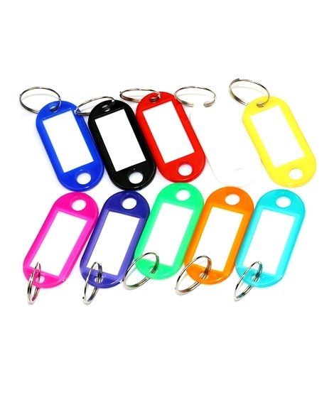 Afreeto Name Tag Keychain Multicolor Pack Of 10 (0066)