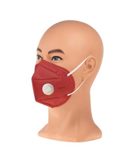 Badar Store KN-95 4 Layers Face Mask With Filter Red Pack Of 10