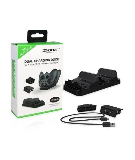 Dobe Dual Charging Dock Wireless Controller For Xbox One With 2 Rechargable Batteries (TYX-532)