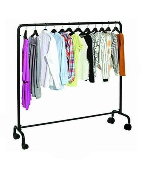 Easy Shop 5ft Cloth Hanging Stand With Attached Wheel
