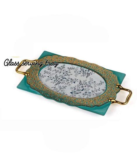 Easy Shop 12" Decorated Serving Tray Green