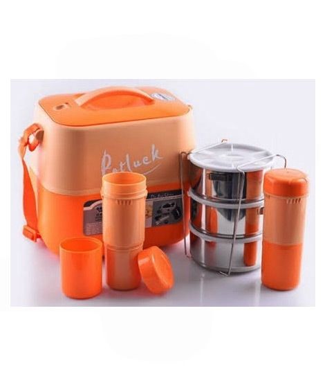 Easy Shop Picnic Carrier Lunch Bags And Box Set Orange