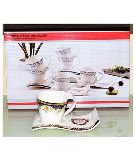 Easy Shop Solecasa Tea Wavy Mug & Saucer Set (0946)