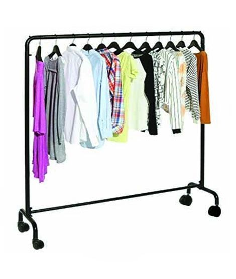 Easy Shop Cloth Hanging Stand With Attached Wheel - 6ft