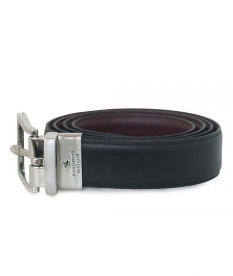 EBH Fashion Leather Belt For Men Black (0407-4-POLO-N)