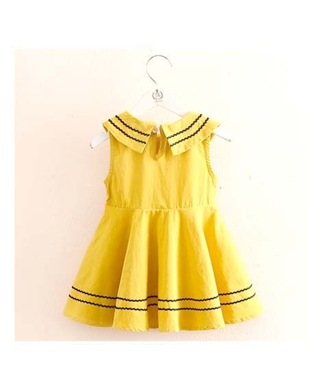 Eizy Buy Summer Petal Collar Princess Froke Yellow For 8 Month