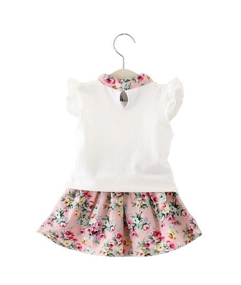 Eizy Buy Summer Style Baby Girls Frock+Skirt & Necklace For 3 year