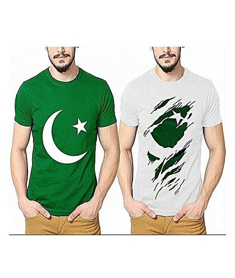 Fashionism Cotton Aazadi T-Shirt For Men Pack of 2