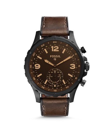 Fossil Q Nate Hybrid Smartwatch Dark Brown Leather (FTW1159P)