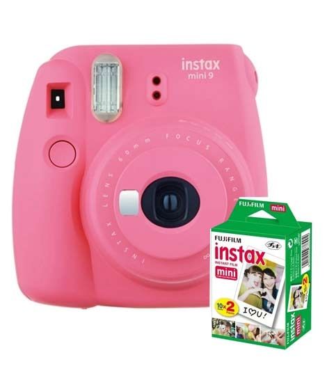 Fujifilm Instax Mini 9 Instant Camera Flamingo Pink - With 20 Sheet