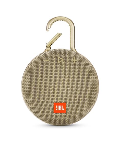 JBL Clip 3 Waterproof Portable Bluetooth Speaker Desert Sand