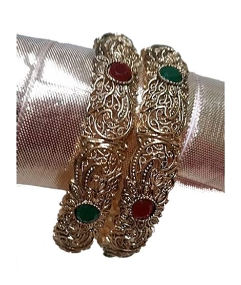 Jewel Art Antique Indian Bangle Set of 2