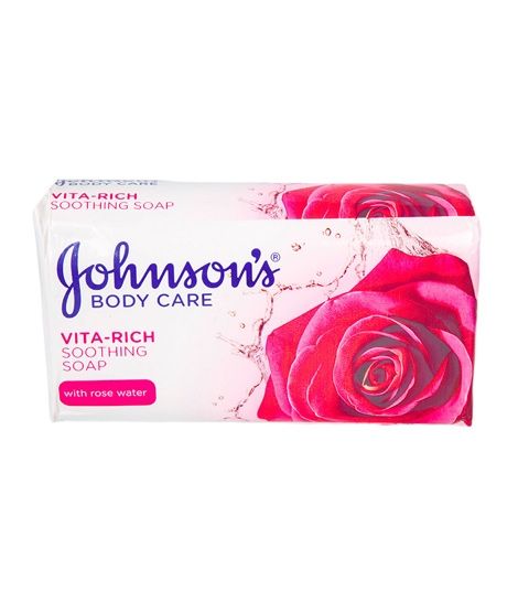 Johnson's Vita-Rich Soothing Soap With Rose Water 125gm
