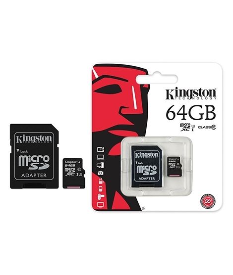 Kingston 64GB microSDXC Memory Card with Adapter