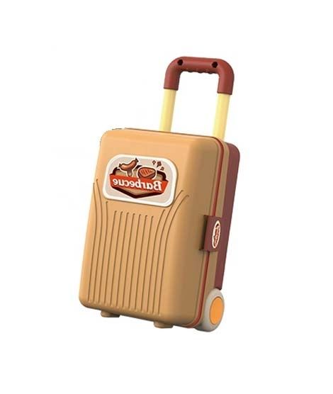 Little Angels 4 In 1 Barbecue Suitcase Toy For Kids Brown