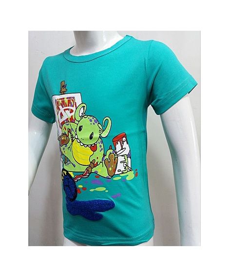 Madina Fashion Best Hosiery T-Shirt For Boys C-Green (T-105)