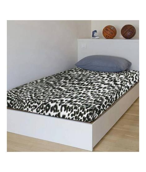 Maguari Mattress Fitted Cheetah Printed Single Bed Sheet (0454)