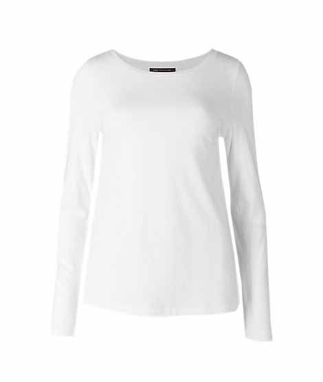 Marks & Spencer Round Neck Long Sleeve Women's T-Shirt White (T416768J)