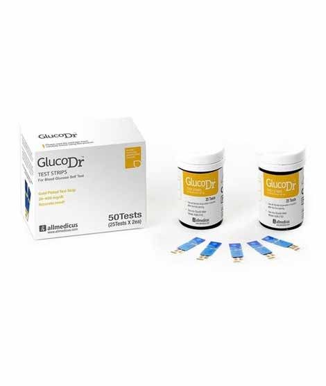 Medix GlucoDr Glucose Test Strip 25 Strips (Pack Of 2)