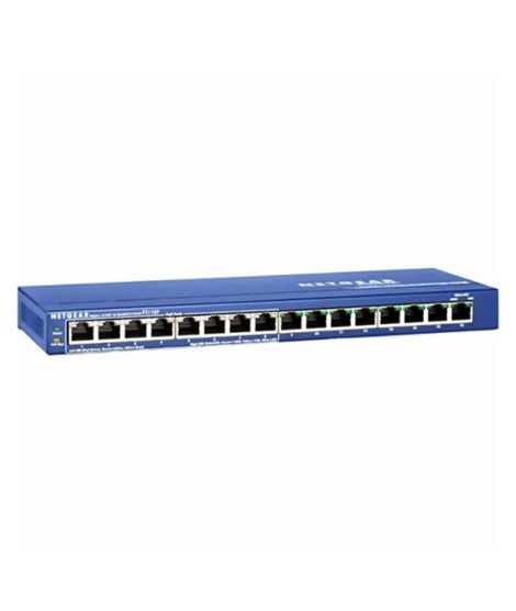 Netgear 16-Port Fast Ethernet Unmanaged Switch Blue (FS116PNA)