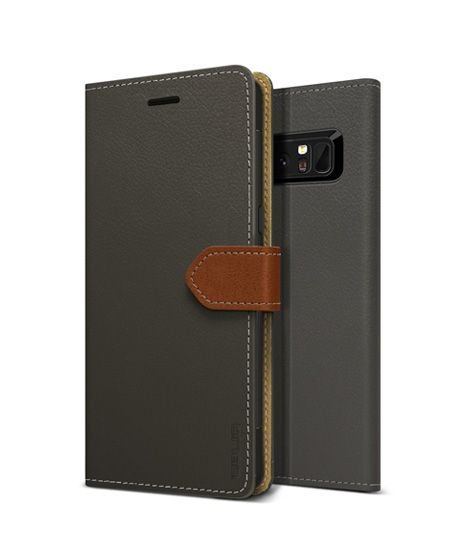 Obliq K1 Wallet Black Gray Case For Galaxy Note 8