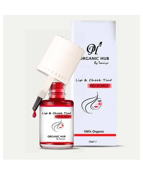 Organic Hub 2 in 1 Lip Cheek Tint (Red Scarlet)