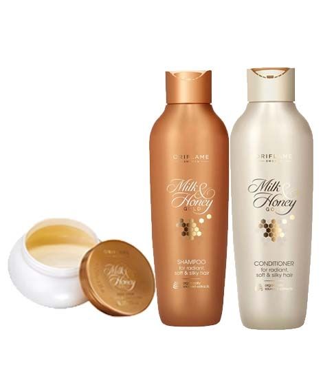 Oriflame Milk & Honey Gold Hair Care Range Pack Of 3