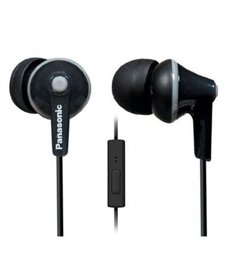 Panasonic ErgoFit In-Ear Headphones with Mic Black (RP-TCM125E)