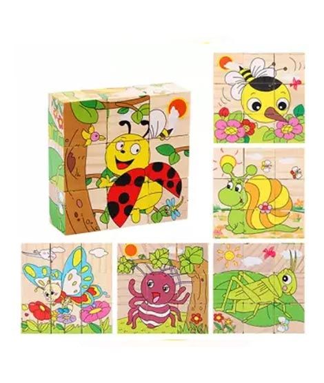 Planet X Insects Cubical Wooden Puzzle (PX-10884)