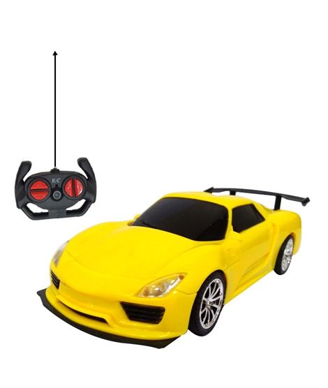 Planet X 4 Channel RC Street Racer Sports Car Yellow (PX-10274)
