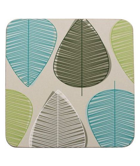 Premier Home Green Leaf Coasters Pack Of 4 (1203605)