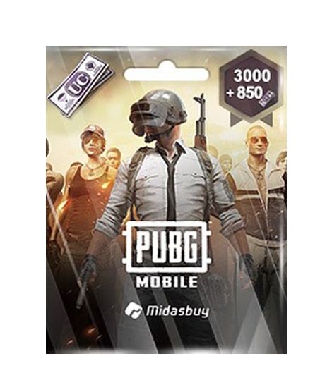 PUBG 3000 + 850 UC GLOBAL Gift Card $55 - Email Delivery