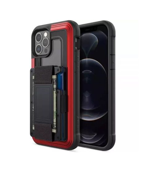 Raptic Shield Wallet Case For iPhone 12 Pro Max - Red