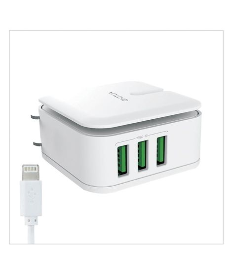 Ronin R-566 3.1A 3 USB Charger For iSO White