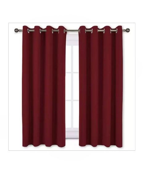 Sajid Zaib Velvet Jacquard Curtains 2 Pcs Red