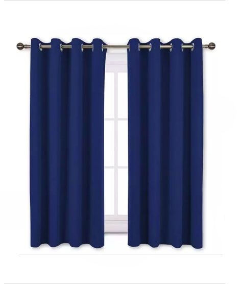 Sajid Zaib Velvet Jacquard Curtains 2 Pcs Navy Blue