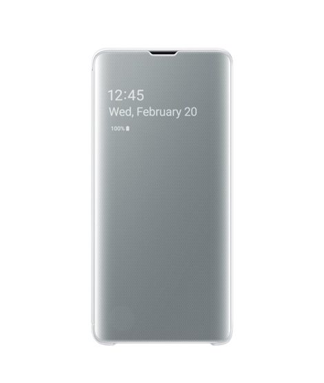 Samsung Clear View White Case For Galaxy S10+