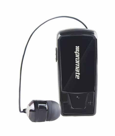 Promate Retrax Retractable Clip-On Wireless Bluetooth Headset