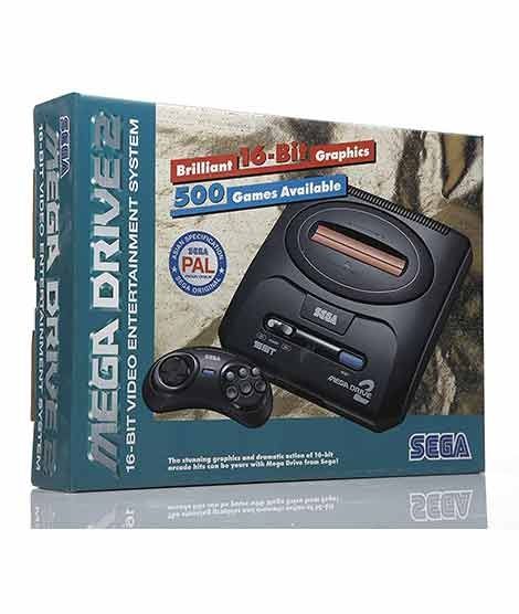 Sega Mega Drive 2 Console With Built-In Games Black